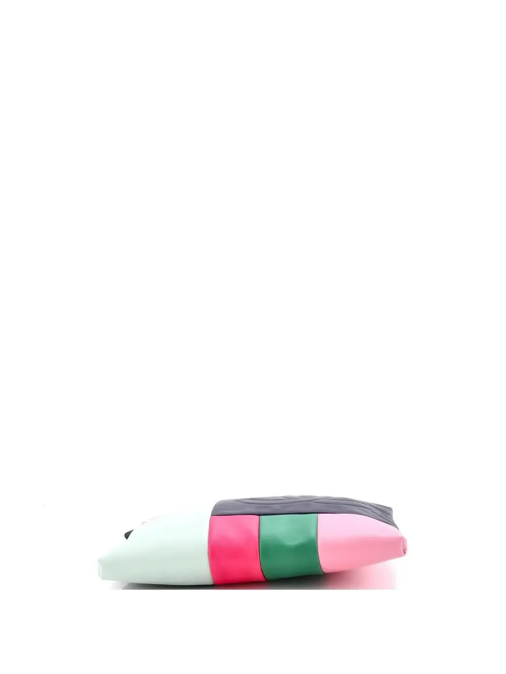 Chanel O Case Clutch Colorblock Leather #285795C15B